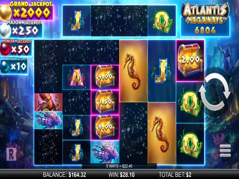 Quá trình xây dựng và nâng cấp tựa game cá cược Atlantis Megaways